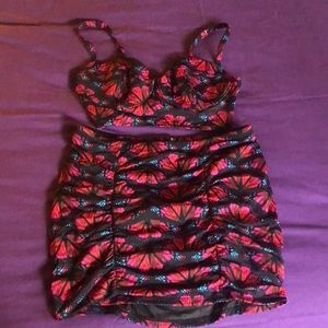 2-piece Butterfly Pinup style Torrid Swimsuit